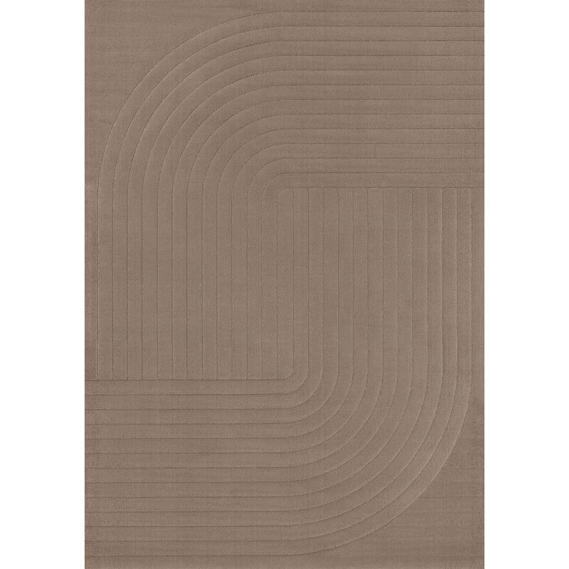 HomeRoots Solid Color Modern Rectangle Area Rug - 5' X 8'