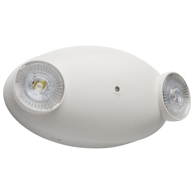 Emergency Light Dual Head 120/277 Volts White Finish