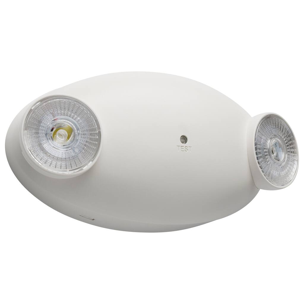 Emergency Light Dual Head 120/277 Volts White Finish