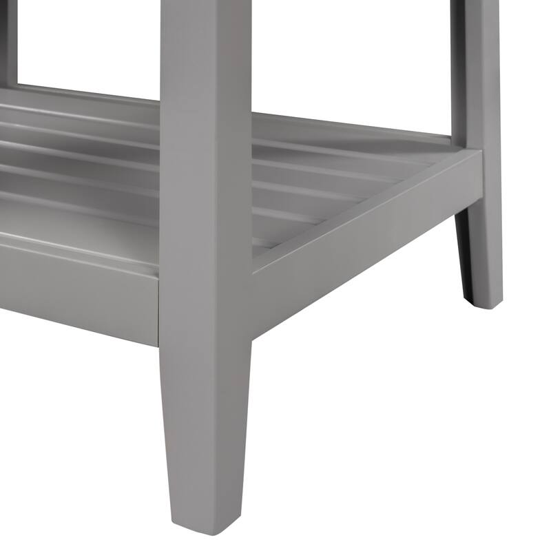 24" Modern Sleek Bathroom Vanity Elegant Ceramic Sink