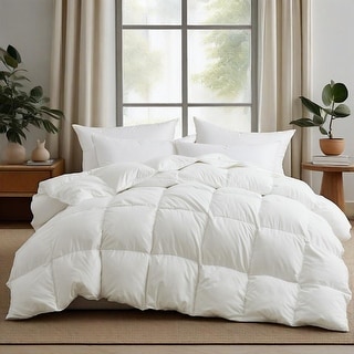 Heavyweight Extra Warmth White Goose Feather Down Fiber Duvet Comforter Insert