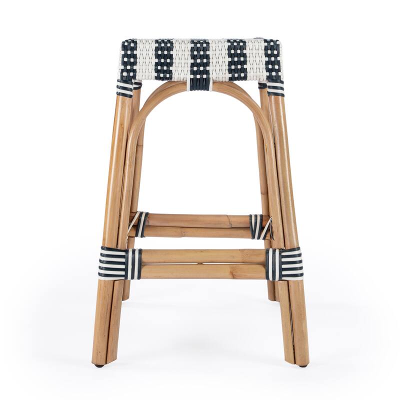 Robias 24.5" Rattan Rectangular Counter Stool