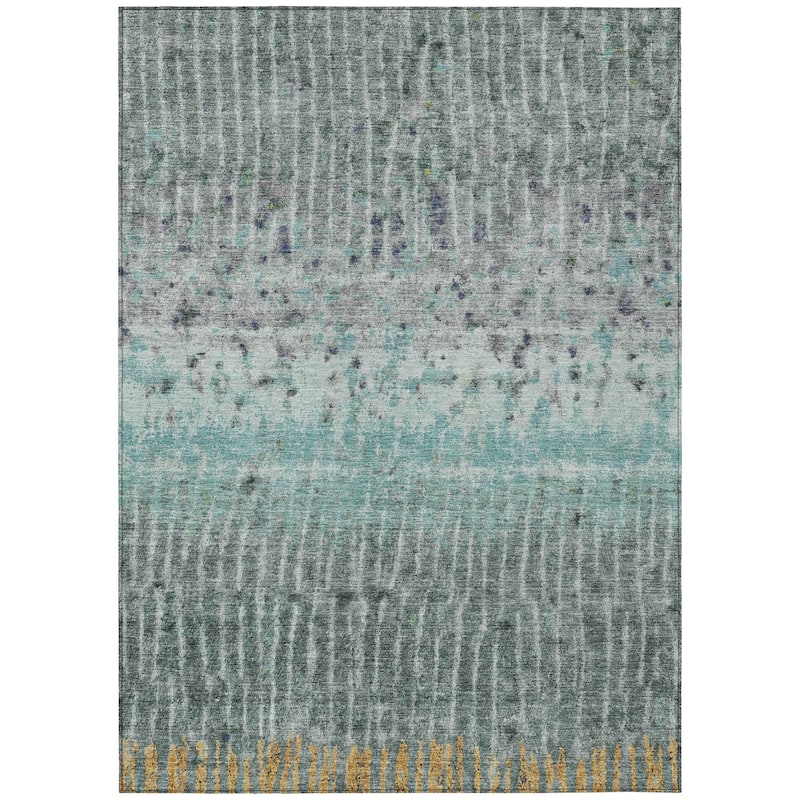 Machine Washable Indoor/ Outdoor Boho Modern Chantille Rug