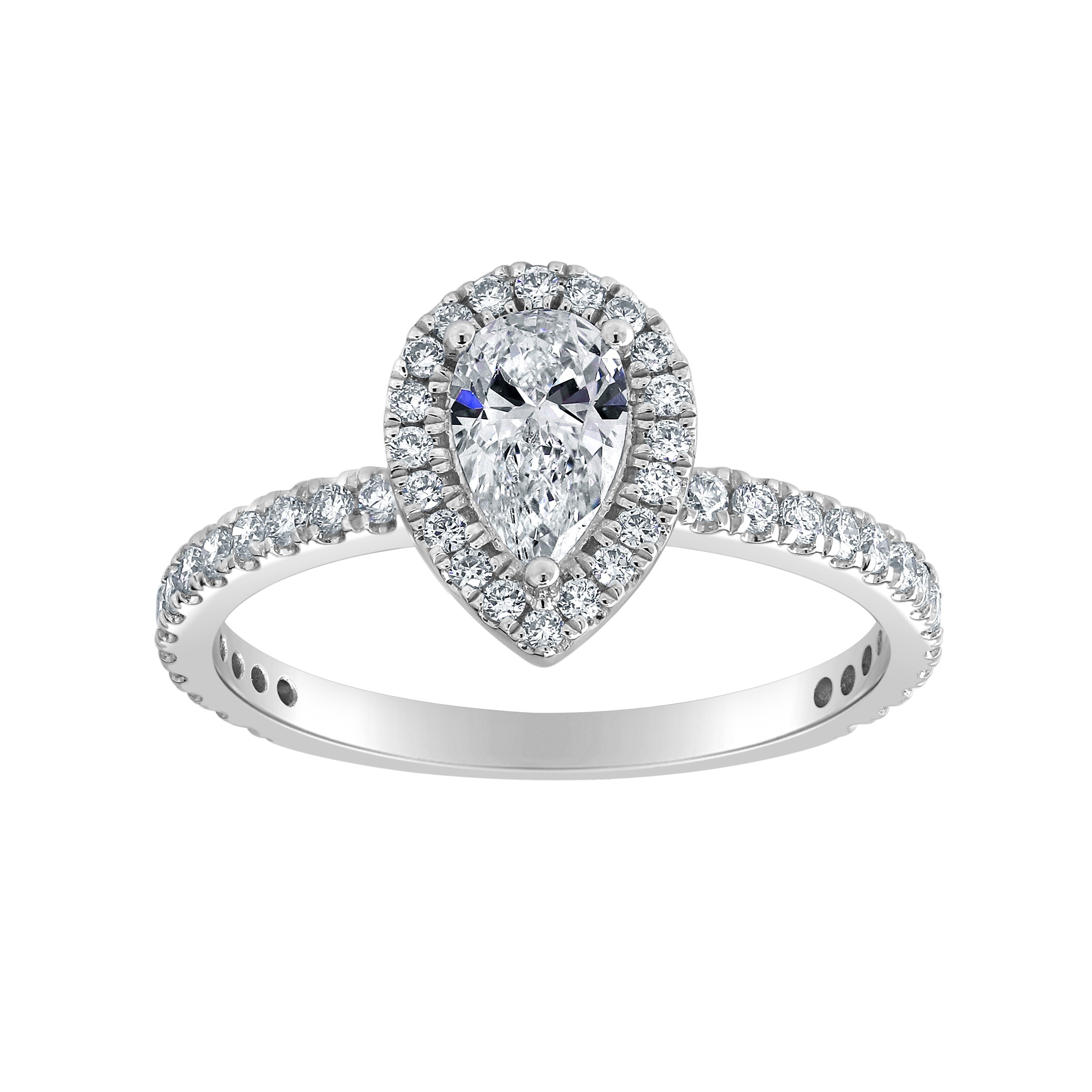 LADIES RING1.00CT PEAR/ROUND DIAMOND 14K ROSE GOLD LADIES RING1.00CT PEAR/ROUND DIAMOND 14K ROSE GOLD