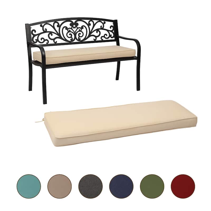 Aoodor Patio Furniture 46" x 18" x 3" Outdoor Bench Cushion - N/A