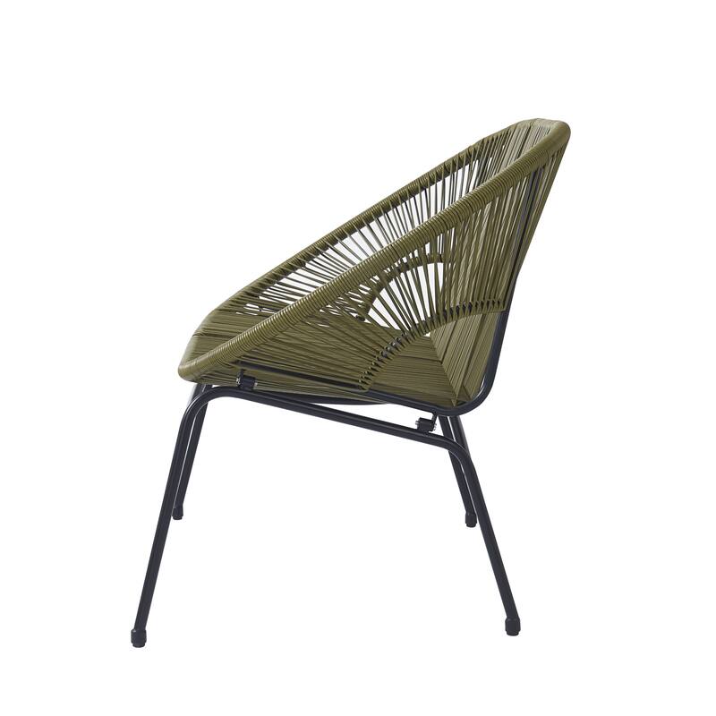 Condessa Outdoor Patio Wicker Loveseat (Excluding the table)