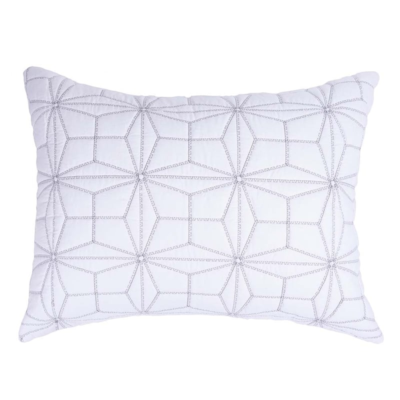 Victoria, White/Grey Sham, Euro