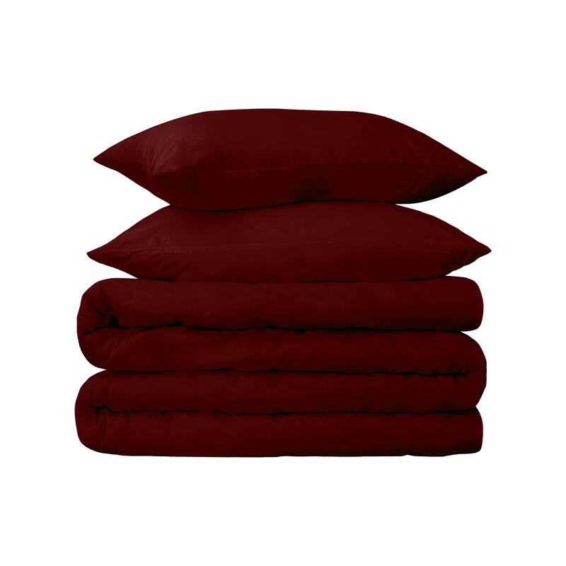 Superior Egyptian Cotton 650 Thread Count Solid Duvet Cover Set