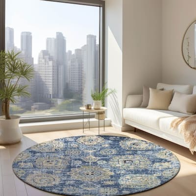 Machine Washable Indoor/ Outdoor Chantille Vintage Persian Rug