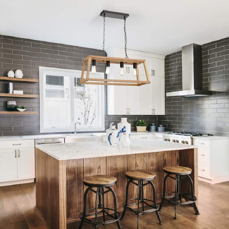 Light Society Bristol Wood Pendant Lamp