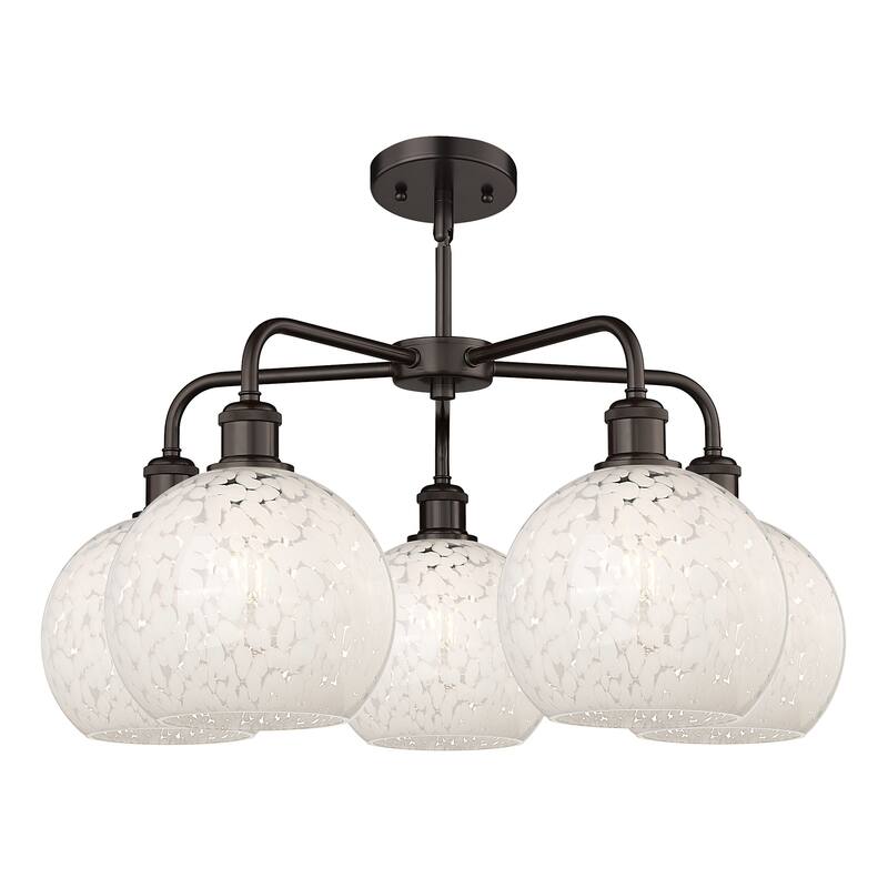 Innovations Lighting 516-5C-16-26-White Mouchette-Indoor Chandelier