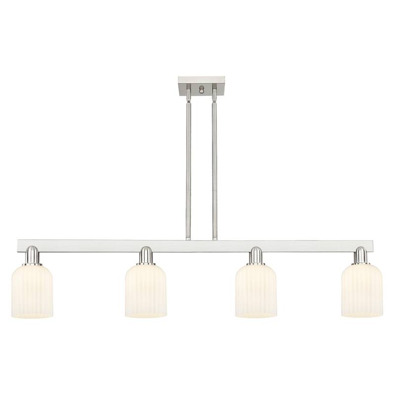 Innovations Lighting 716-4I-G559-5GWH Bridal Veil 4 Light 48" Wide - Brushed Satin Nickel