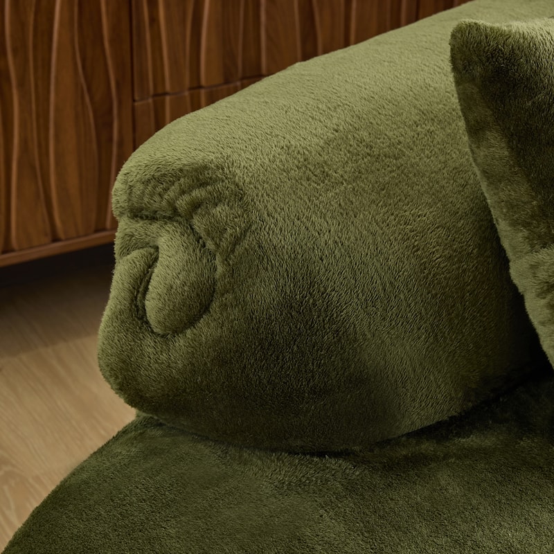 Modern And Simple Curved Flannelette Sofa.Creative Multi-Seater,With A Combination Of Pillows