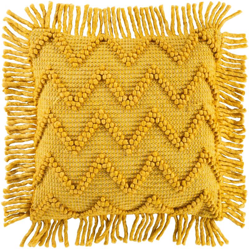 Ellea Textured Chevron Throw Pillow with Fringe