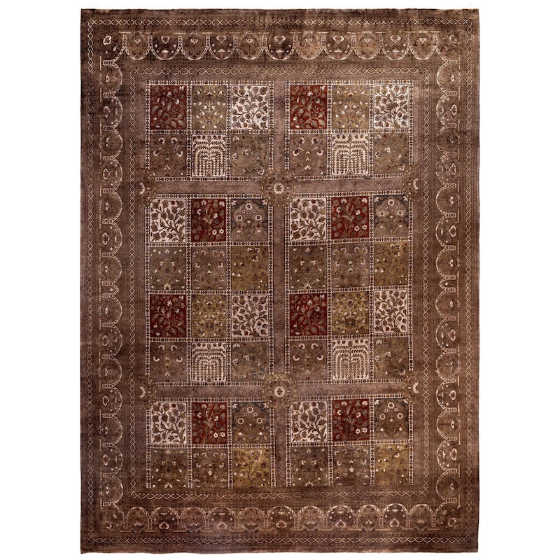 Overdyed One-of-a-Kind Hand-Knotted Area Rug - Brown - 9' 0" x 12' 3"