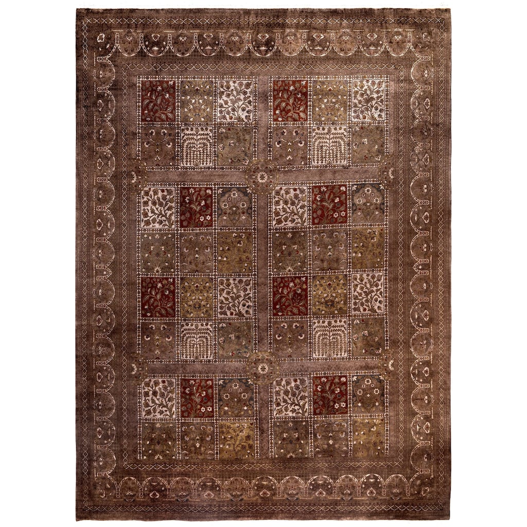 Overdyed One-of-a-Kind Hand-Knotted Area Rug - Brown - 9' 0" x 12' 3"