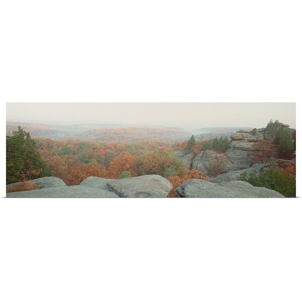 "High angle view of a forest, Shawnee Forest, Illinois" Poster Print