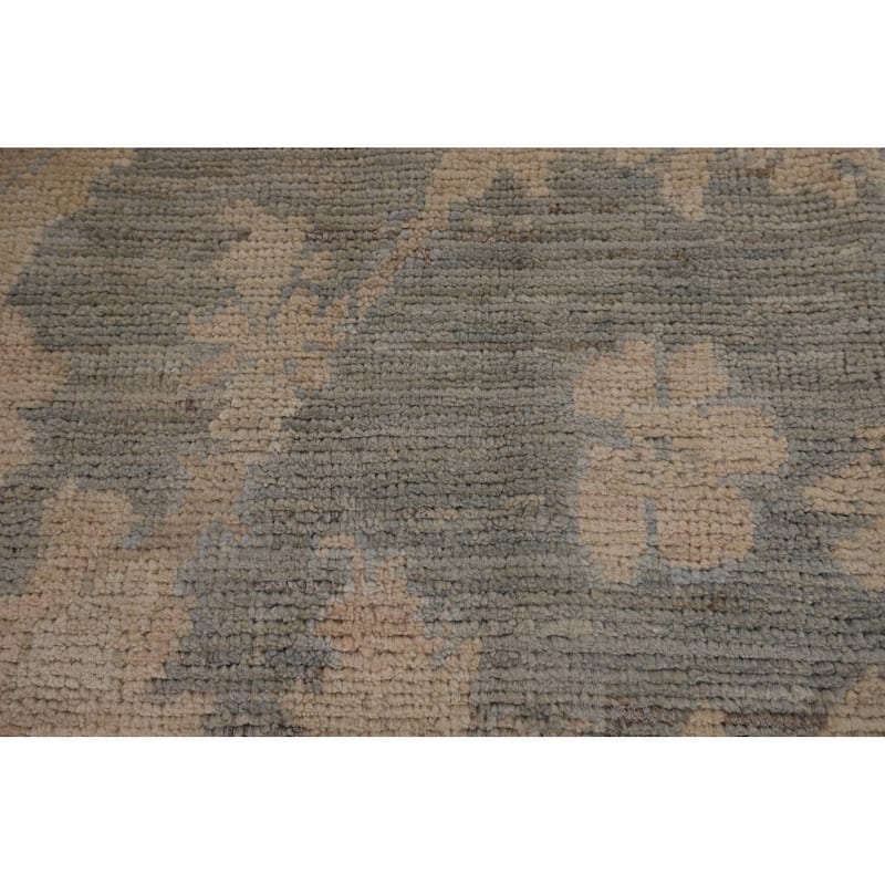 Vegetable Dye Grey Oushak Oriental Area Rug Hand-Knotted Wool Carpet - 6'2"x 9'2"