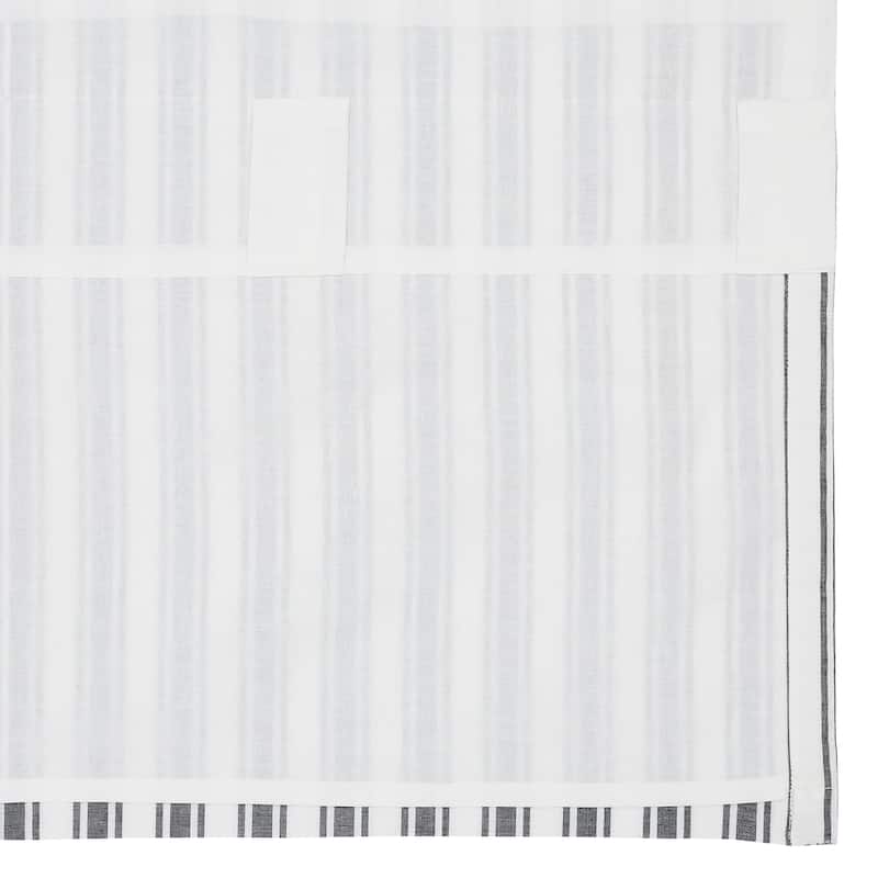 Sawyer Mill Black Ticking Stripe Valance 16x90 - M
