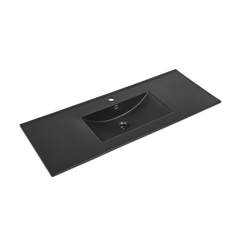 Swiss Madison SM-VT348 19" Ceramic Vanity Top - Matte Black - Anthracite Finish