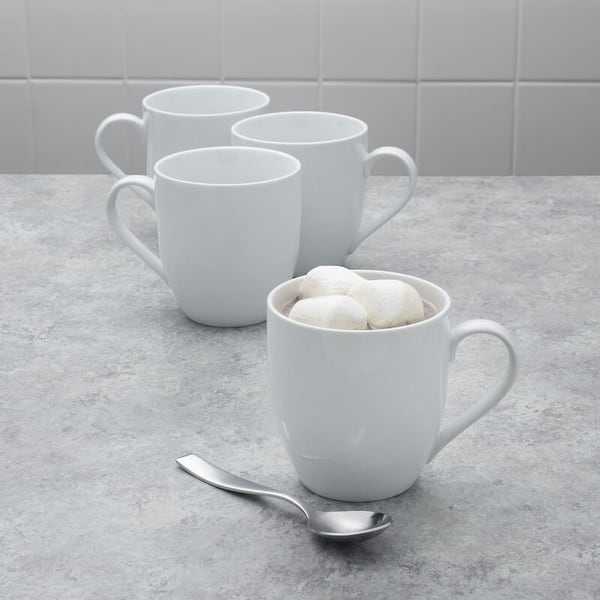 Everyday White Coupe Set of 4 Mugs
