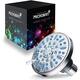 AquaDance Antimicrobial Aqua Blue 4 inch 6 Setting Shower Head