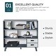 preview thumbnail 9 of 8, Kids Bookcase Organizer with 3-Tier Shelves and Drawers