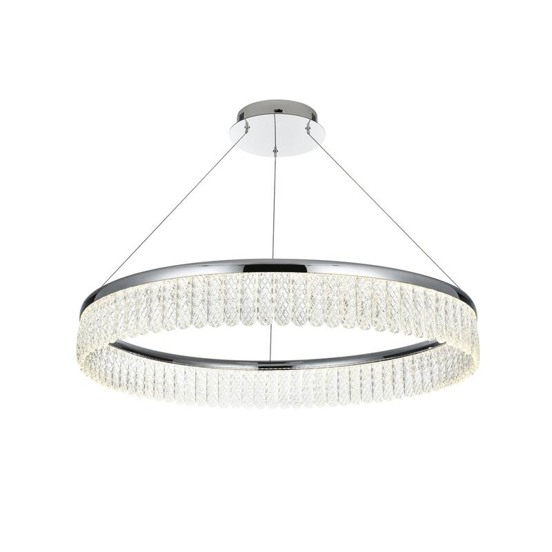 Elegant Lighting 2060D32 Rune 32" Wide LED Ring Chandelier