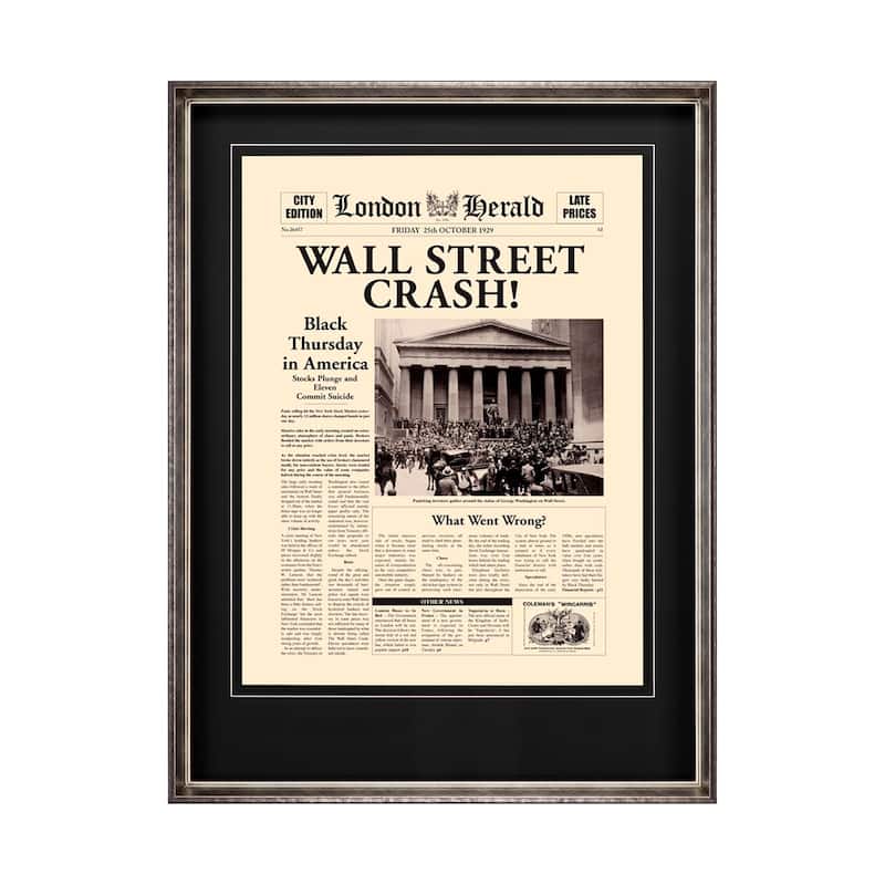 Wall Street Crash Framed Art Print