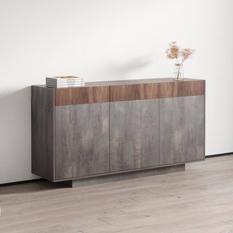 Meble Furniture Haopsa Sideboard Buffet Credenza 62.9W x 15.8D x 33.3H Modern European