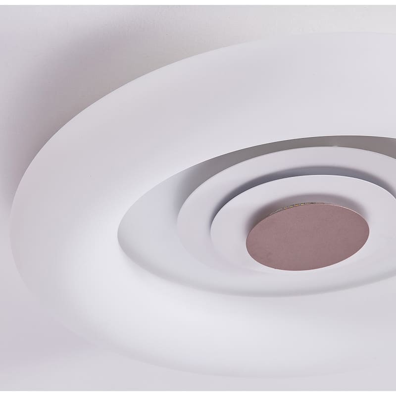 Modern Unique White 1-Light LED Flush Mount Ceiling Lamp