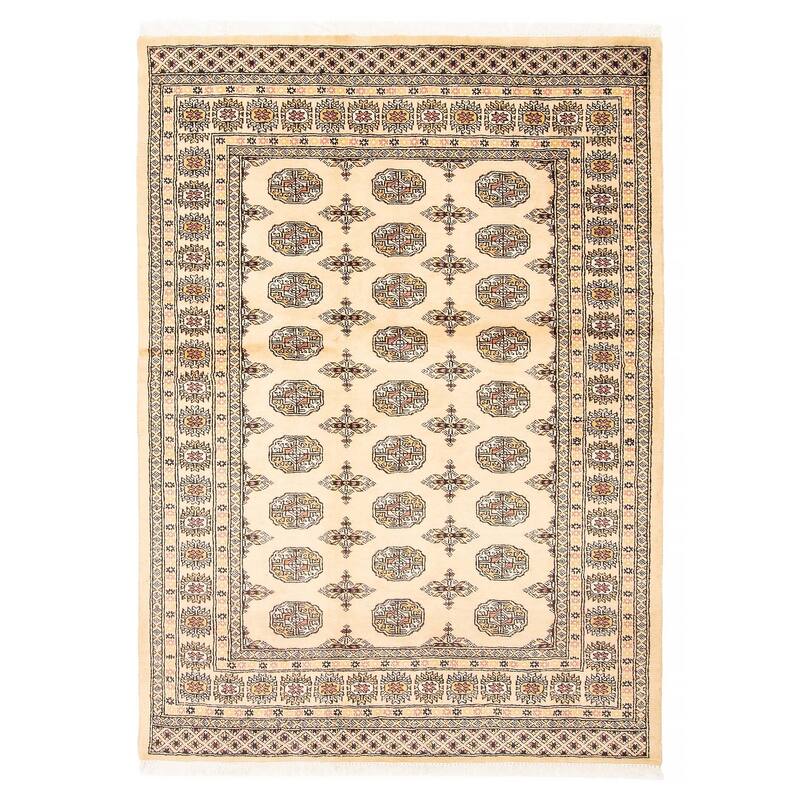 ECARPETGALLERY Hand-knotted Peshawar Bokhara Beige Wool Rug - 4'8 x 6'5 - 4'8 x 6'5 - Beige