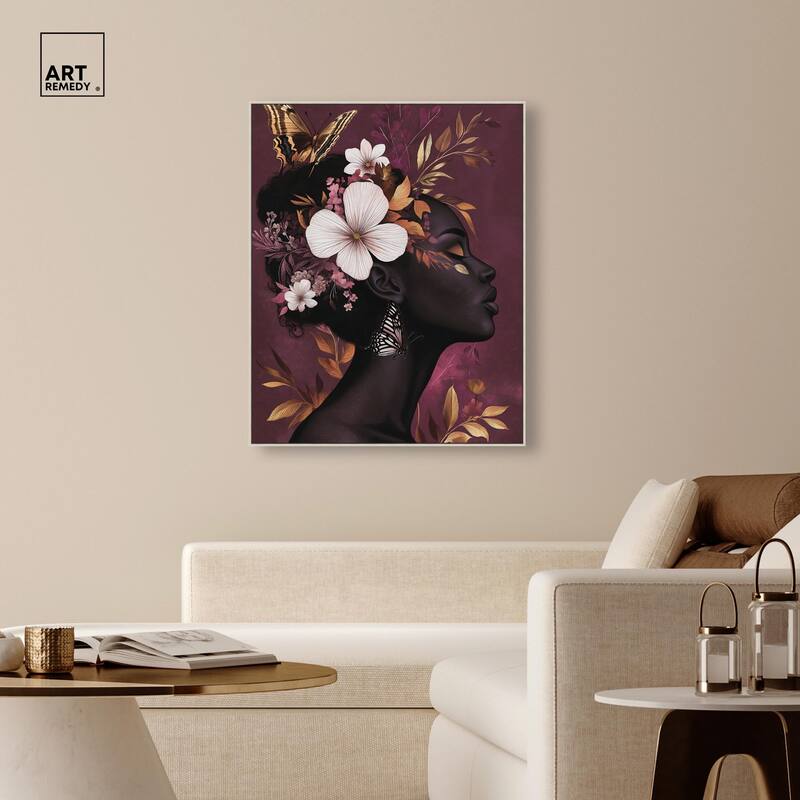 She Blooms in Darkness I Canvas by Art Remedy