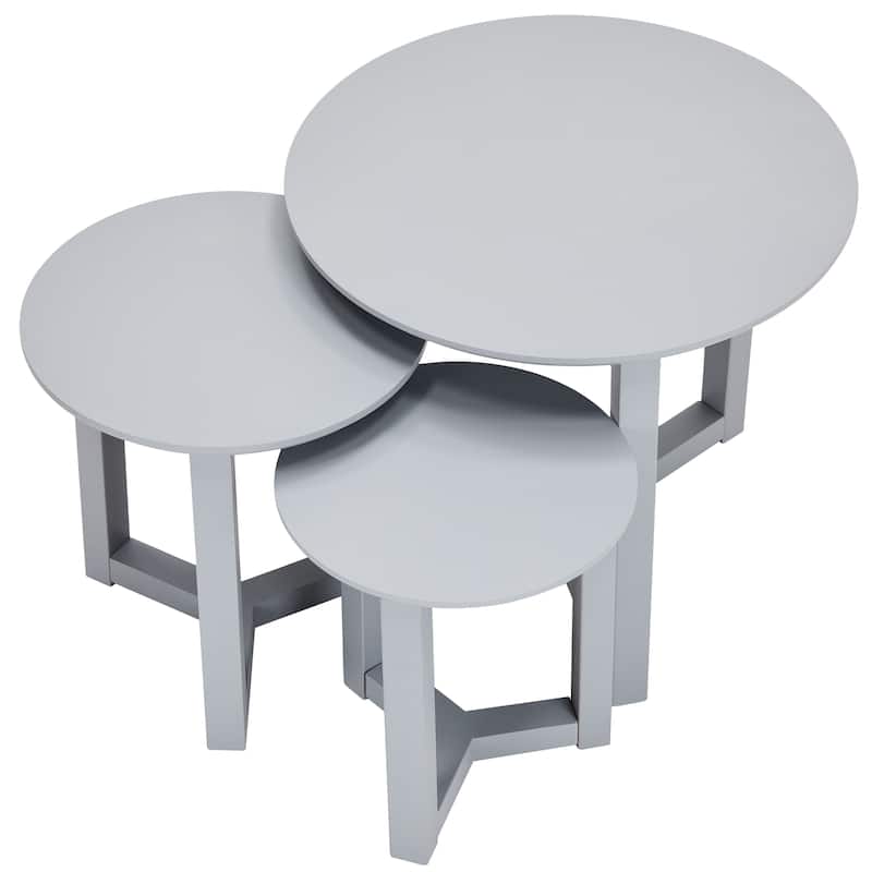 Modern Wood Nesting Tables 3 Nested Side/ End Tables (Set of 3)
