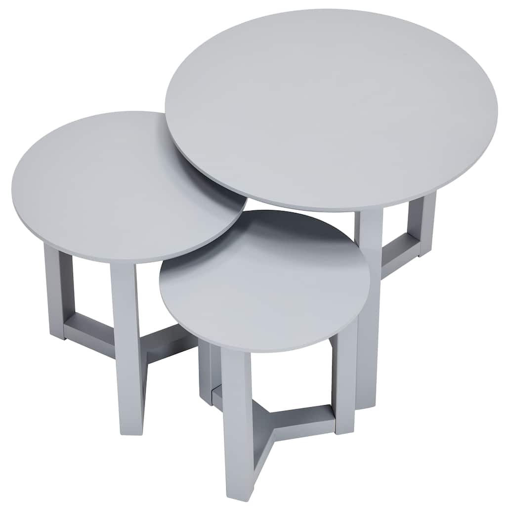 Modern Wood Nesting Tables 3 Nested Side/ End Tables (Set of 3)