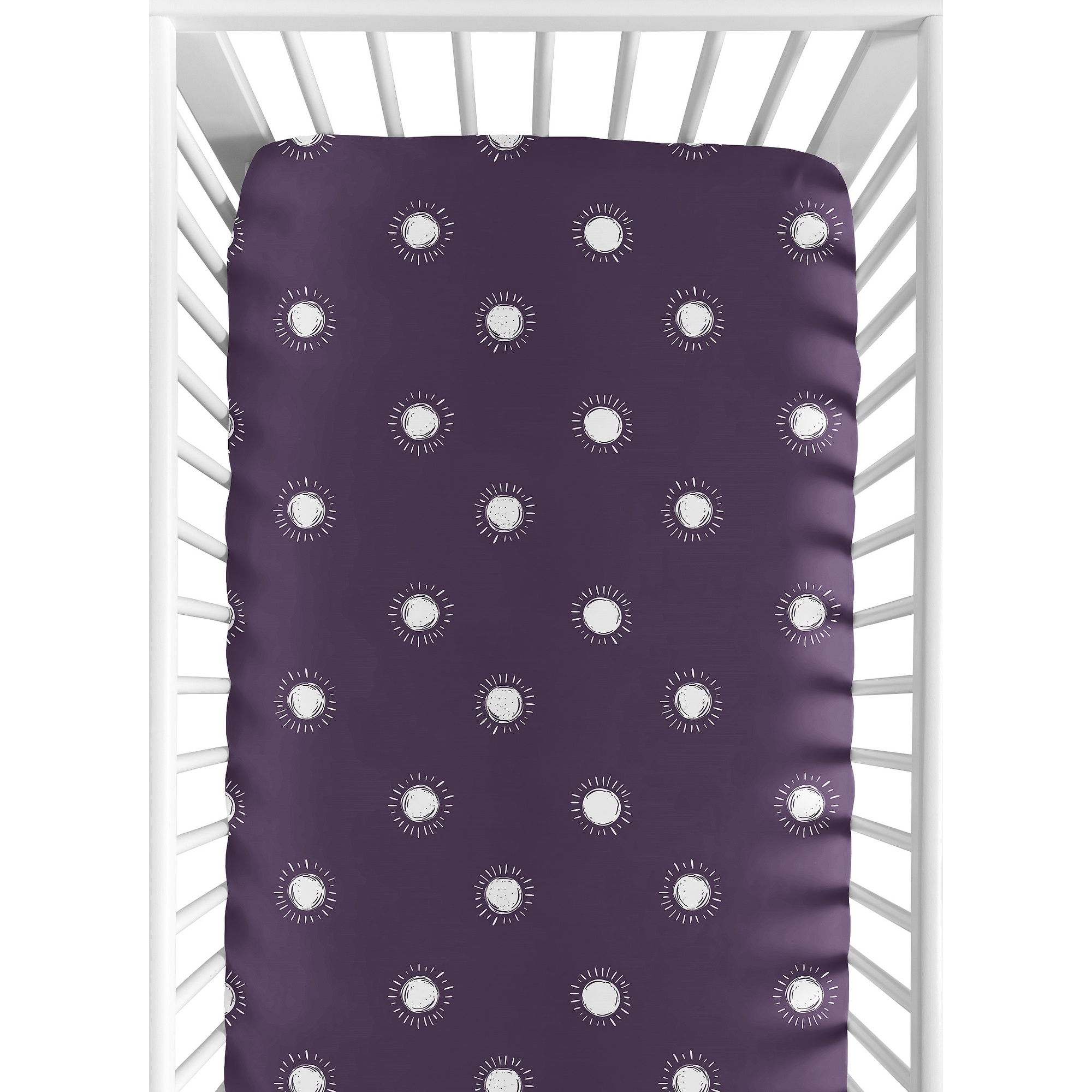 Dark purple top crib sheet