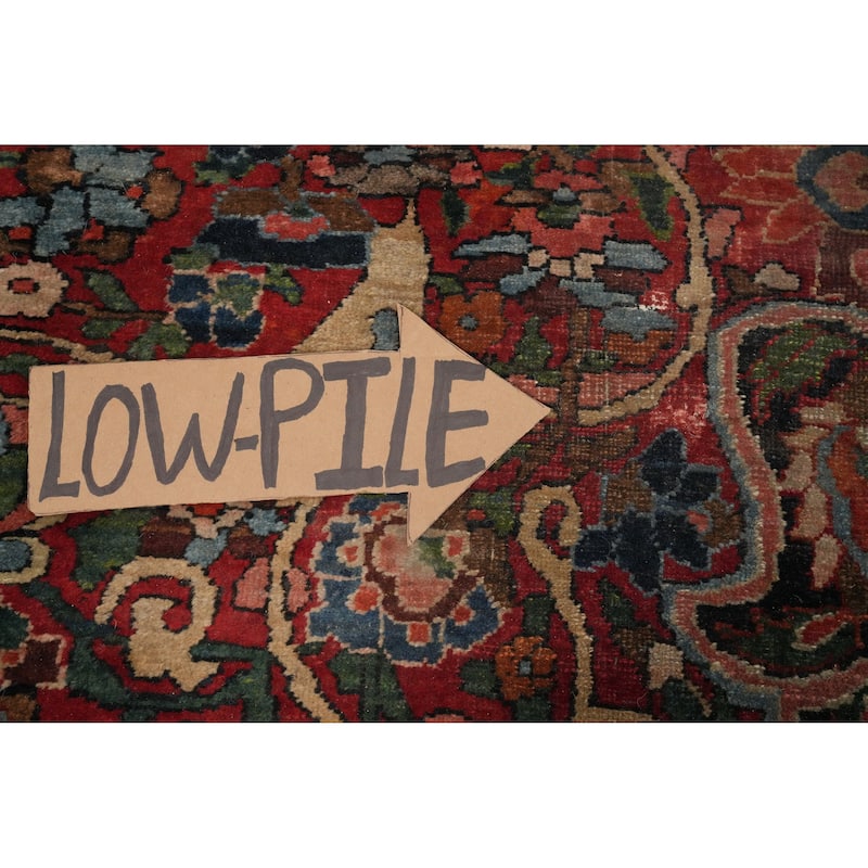Hand Knotted Oriental 100% Wool Carpet Traditional Floral Red Bakhtiari Area Rug - 9' 11'' X 6' 9''