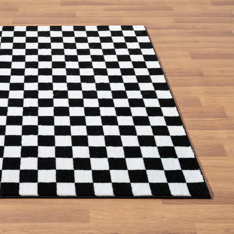 Luxe Weavers Geometric Checkered Area Rug for Living Room and Bedroom