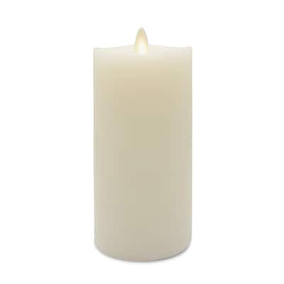 Ivory Flameless LED Candle Pillar - Melted Top Unscented - 3.0" x 6.5"