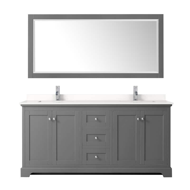 Wyndham Collection WCV232372D-QTZ-UNSM70 Avery 72" Free Standing