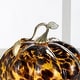 preview thumbnail 12 of 22, Glitzhome Gold Handle Amber Dots Glass Pumpkin for Fall Thanksgiving Decorating