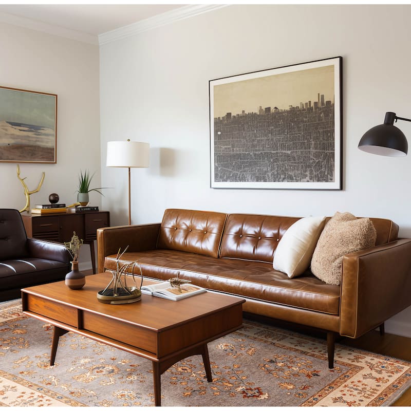 ECARPETGALLERY Hand-knotted Modern Oushak Light Denim Blue Wool Rug - 7'11 x 9'11