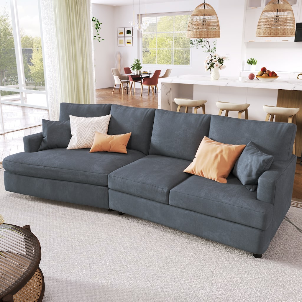 Sofa with Removable Back and Seat Cushions and 2 pillows