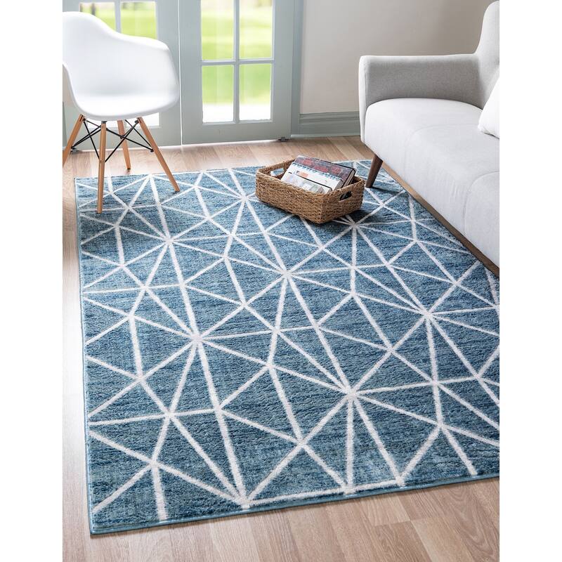 Contemporary Ahora Collection Area Rug - 5'x8' - Blue