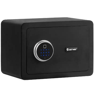 Costway Fingerprint Safe Box Security Box w/Inner LED Light Store Cash