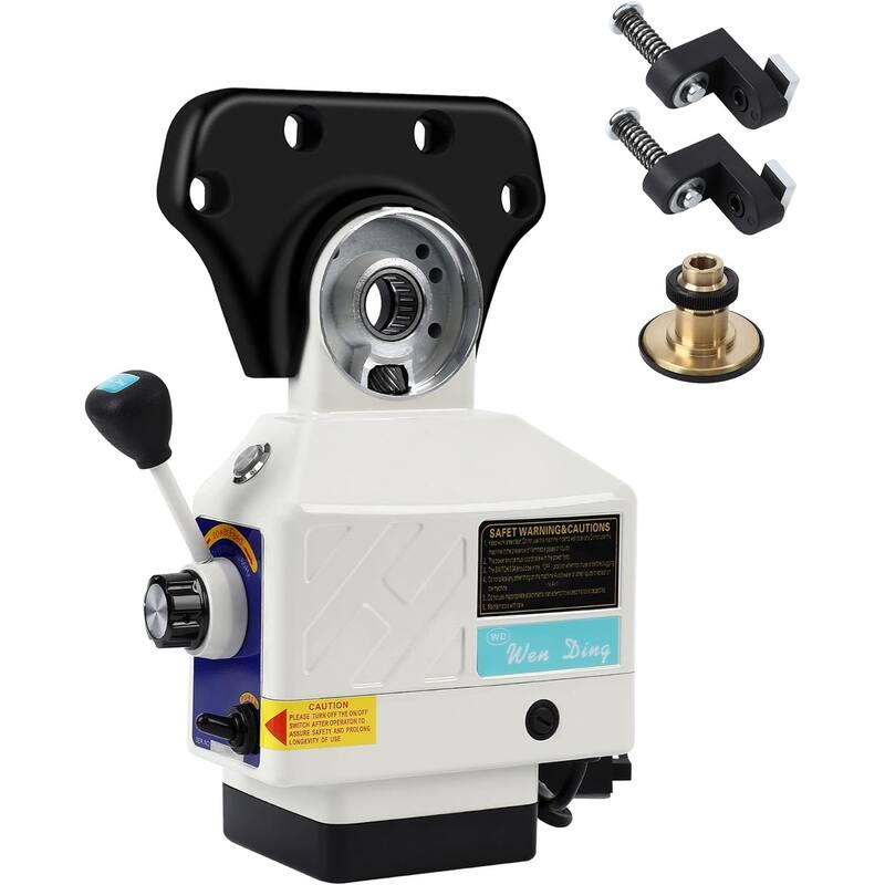 Power Feed X-Axis for Mills,450 in-lbs Torque,0-200RPM Benchtop Mill Power Feed 110V - Black