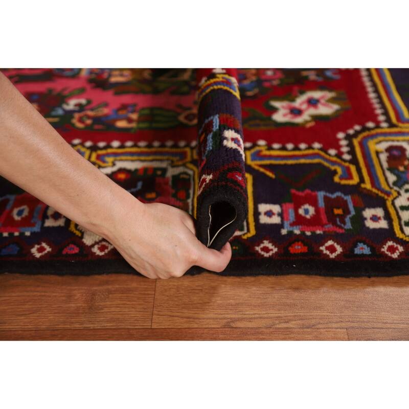 Hand Knotted Oriental 100% Wool Carpet Traditional Floral Pink Bakhtiari Area Rug - 4' 10'' X 3' 9''