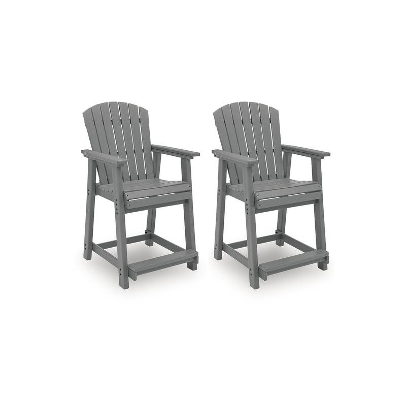 Signature Design by Ashley Ross Cove Outdoor Counter Height Bar Stool (Set of 2) - 26" W x 30" D x 47" H