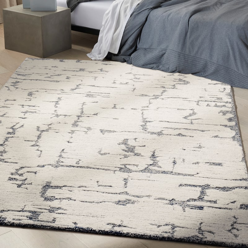 Calvin Klein Sculptural Contemporary Abstract Area Rug - 5' 3" x 7' 3" - Blue - Rectangle