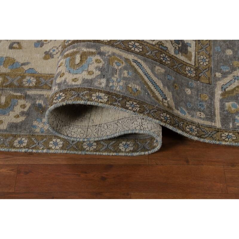 Tabriz Persian Area Rug Handmade Beige Wool Carpet - 6'7"x 9'8"